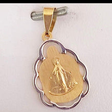 Cargar imagen en el visor de la galería, Medalla con Virgen Milagrosa oro 14K
