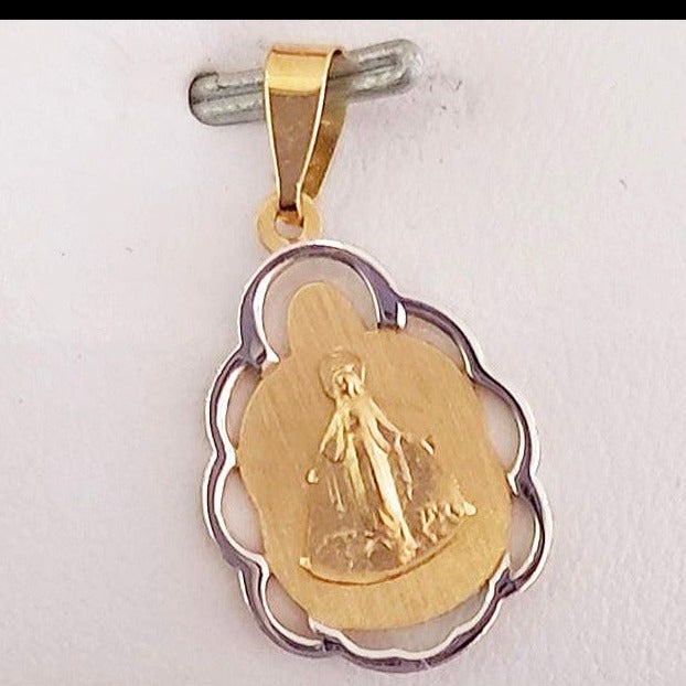 Medalla con Virgen Milagrosa oro 14K